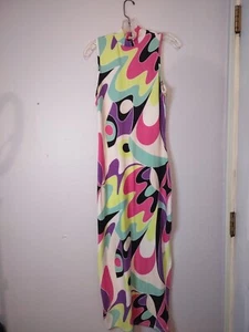 Famoso vestido multicolor talla grande sin mangas - Imagen 1 de 11