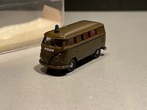 Volkswagen VW T1 Bus Feldjäger BW Militär Transporter Kleinbus H0 1:87 Brekina - Bild 1 von 12