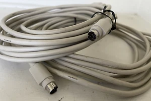 2 Vintage 12 Fuß Mini DIN 8 Pin Serielles Kabel MDIN 8 Pin M/M Gerät Mac - Bild 1 von 2