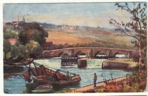 Artist Drawn Postcard East Farleigh Lock Near Maidstone Kent Posted 1908 - Picture 1 of 2