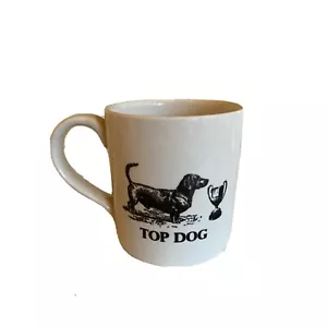 Taza Royal Stafford Top Perro Negro Blanco Dachshund Beagle Inglaterra - Imagen 1 de 8