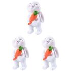  Set of 3 Over Cabinet Hooks Door Wall Mounted Clothes Rack Rabbit Clothing On
