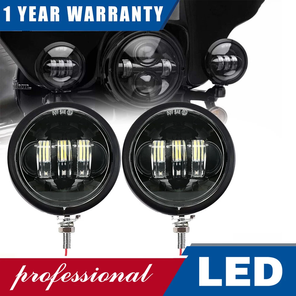 Par de luces de paso de 4,5 pulgadas para Kawasaki Vulcan VN 750 900 1500 1600 2000 Foto 1 de 4