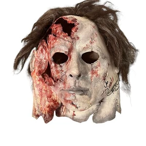 Michael Myers Halloween Maske Burnt Mask signiert Danielle Harris andere Horror - Bild 1 von 7