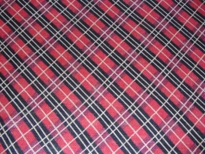 Plaid Tartan Ralph Lauren Christmas Burlap Fabric Red Black 100% Jute Crafts - Picture 1 of 7