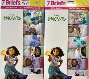 New Disney ENCANTO Girls Size 8 Cotton Briefs 7 pack Underwear Panties - Picture 1 of 1