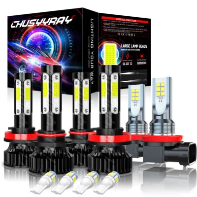 For Nissan TITAN XD 2016-2021 6x LED Headlight Hi/Lo Beam Fog Light Bulb Combo Foto 1 de 4