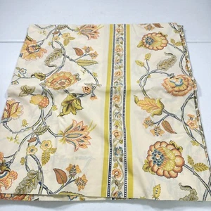 vintage sears flat sheet queen orange brown floral blend percale usa mcm retro* - Picture 1 of 10