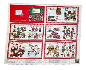 12 Days of Christmas Cloth Book from Cranston VIP Cotton Fabric Panel - Picture 1 of 6