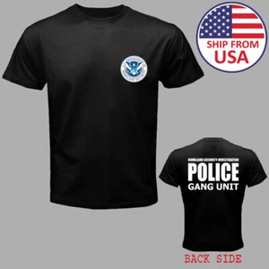 Homeland Police Gang Unit HSI Herren schwarz Größe S-5XL - Bild 1 von 1