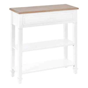 Wide Console Table with Drawer MDF Hallway Side Table Entryway Storage White - Picture 1 of 12