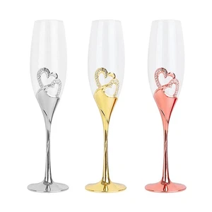 Champagne Glass Heart Shaped Toasting Cups Goblet for Hotel Anniversary Gift - Picture 1 of 22