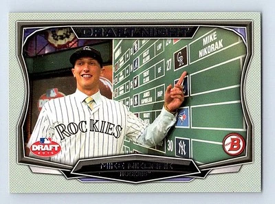 2015 Bowman Draft Picks & Prospects Night Mike Nikorak Colorado Rockies #DN-2 - Image 1 of 2