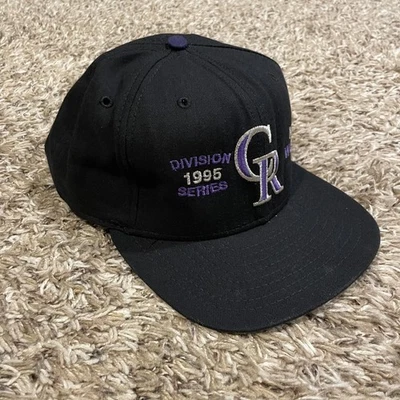 Vintage 1995 Colorado Rockies Playoff Hat Snap Back New Era MLB Division Series - Image 1 of 4