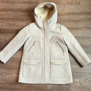 Crewcuts Chateau Parka Coat Girl’s 8 Gray Wool Blend Winter Jacket - Picture 1 of 14
