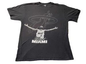 LEBRON JAMES KING OF MIAMI SHIRT MENS XL BLACK UNK - Picture 1 of 6