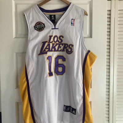 Camiseta Adidas 2012-13 Noche Latina Nights Lakers #16 Gasol tamanho 52 - Imagem 1 de 4