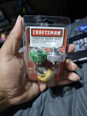 Juego de destornilladores de broca de dedo NOS Craftsman EE. UU. 3 piezas 41390 moleteado verde amarillo rosa Foto 1 de 4