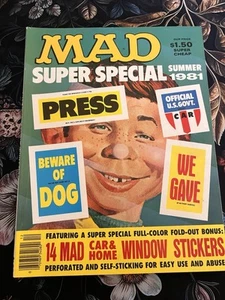 Pegatinas vintage Mad Magazine súper especiales verano 1981 incluidas - Imagen 1 de 11