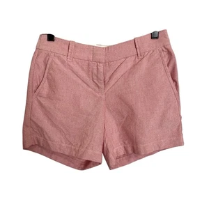 J Crew City Fit Shorts Womens 00 Chino Khaki Red Pink Casual Low Rise Cotton - Picture 1 of 5