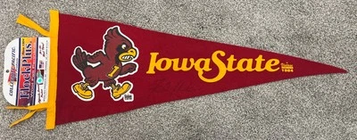 FRED HOIBERG SIGNED IOWA STATE CYCLONES PENNANT - Image 1 of 2