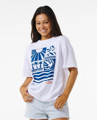 Rip Curl Santorini Sun Heritage T-Shirt - M - Neu - Bild 1 von 4