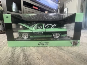 M2 Machines 1/24 Coca Cola Squarebody 1973 Chevrolet Cheyenne 10 Green/ Black - Picture 1 of 6