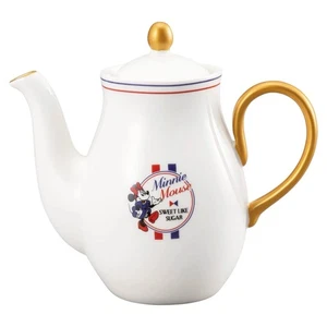 Disney Minnie Mouse Porzellan Retro Teekanne Tricolor Sunart Japan 48 Unzen NEU - Bild 1 von 5