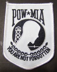 POW MIA YOU AR NOT FORGOTTEN PATCH WHITE:KY10-1 - Picture 1 of 1