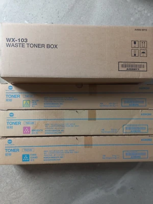 Konica Minolta THREE COLOURS TN512M TN512C TN512Y BIZHUB C554 C454 + WASTE WX103 - image 1 of 4