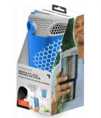 Blue Sharper Image Breeze Blast Ultra Personal Air Cooler 30% More Power - Image 1 of 4