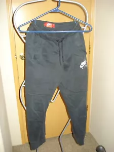 NICE NIKE AIR MAX TRACK PANTS JOGGERS Size L BOYS BLACK 80% COTTON 20% POLYESTER - Picture 1 of 7