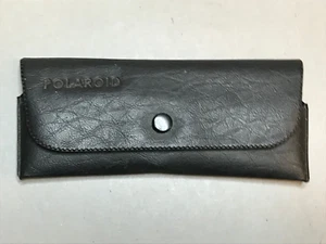 ORIGINAL SOFT BLACK LEATHER CASE FOR POLAROID SUNGLASSES with lenses - Picture 1 of 9