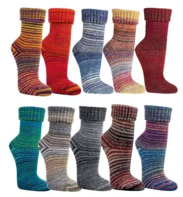 WOWERAT Unisex-Woll-Socken "Skandy-Style-superweich wie Handgestrickt"-35/38 39/42 43/46
