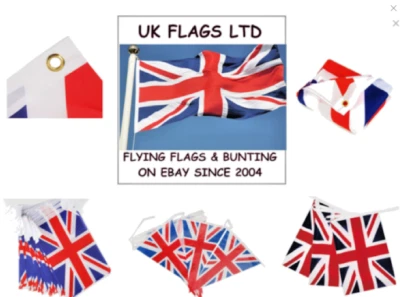 Remembrance Day Union Jack Bunting & Flags 8ft x 5ft  5ft x 3ft  3ft x 2ft 🇬🇧 - Image 1 of 4