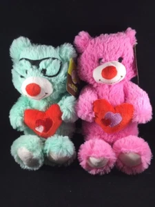 Valentinstag Plüschbären Junge Mädchen Herzen 2er Set Neu mit Etikett Freund Freundin  - Bild 1 von 1