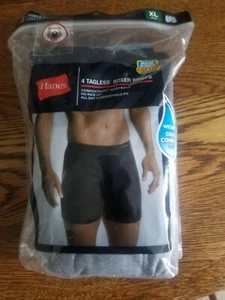 Hanes Herren etikettlose Boxershorts Baumwolle Größe XL 40-42"" (4er-Pack) Comfortsoft - Bild 1 von 4