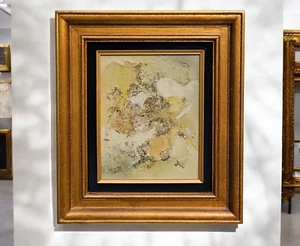 VINTAGE MODERN ABSTRACT MID CENTURY MODERN LANDSCAPE OIL PAINTING 1970's DANA - Picture 1 of 13