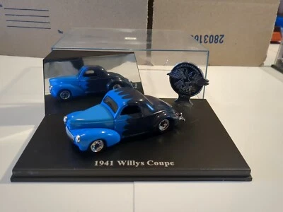 Blue Hot Rod 41 Willys Coupe Gasser AA Gas Universal Hobbies 1/43 Eagle’s Race - Image 1 of 4