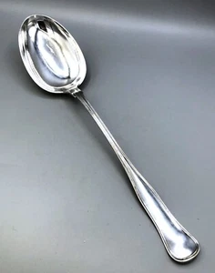 Large Silver Stuffing Spoon 15.25" hallmarks for Madsen & T. Baagoes .825 fine - Picture 1 of 4