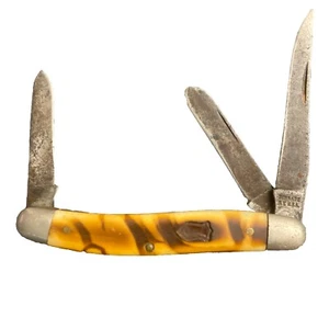 Vtg Schrade Pocket knife 3 Blade USA N.Y. - Picture 1 of 4
