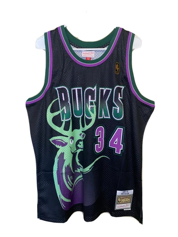 Mitchell & Ness Ray Allen 96-97 Milwaukee Bucks NBA Swingman Jersey Sz XL Black Cover