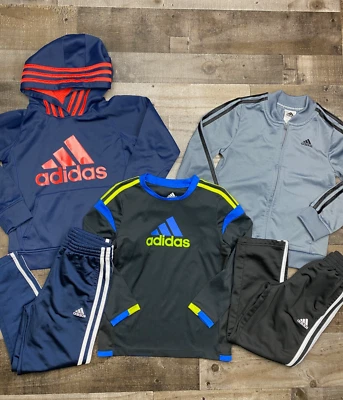 Adidas Niños Lote de 5 Pantalones Atléticos de Pista Talla 6 Camisa Sudadera con Capucha Chaqueta Otoño/Invierno Foto 1 de 4