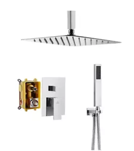 Sistema de grifo de ducha de lluvia Casainc y ducha de manos en cromo pulido M6066-B-10-CP - Imagen 1 de 3