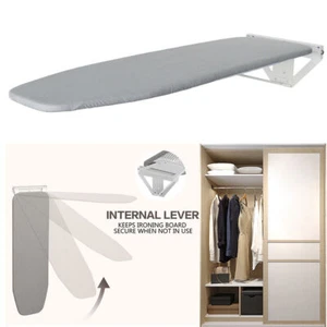 Foldable Wall Mounted Rotating Ironing Board, Easy Installation Space Saver Gray - Picture 1 of 12