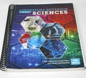 Laboratory Notebook For The Sciences Graph Paper Slightly UNUSED 100 Sheets - Imagen 1 de 5