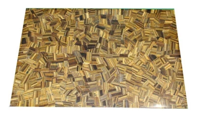 36"x24" Luxury Tiger Eye Stone Center Sofa & Living Room Table Top Furniture Dec - Image 1 of 4