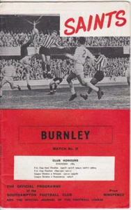 Southampton V Burnley 1966/67 08-04-1967 división 1 - Imagen 1 de 1
