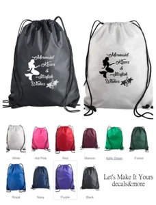 MOCHILA SIRENA BESOS Y ESTRELLAS DE MAR DESEOS PERSONALIZADA CON CORDÓN ESCUELA GIMNASIO BOLSA REGALO - Imagen 1 de 1