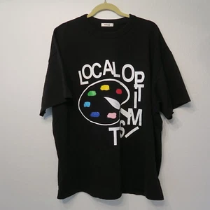 Camiseta MadHappy Local Optimist Color Pintura Cierre de sesión XL X-Large Camisa Camiseta Negra - Imagen 1 de 8